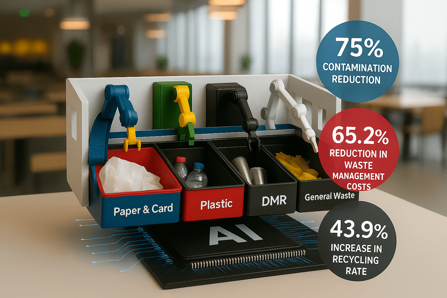 How Heathrow Unlocked a 75% Waste Contamination Reduction With the Ameru AI-Powered Waste Sorting Bin - Cover Image