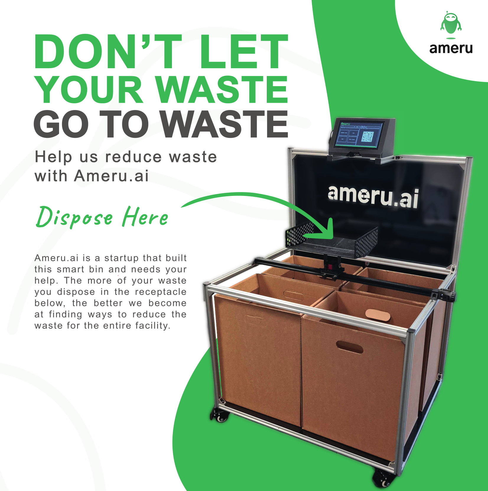 Transforming Waste Management in Co-Working Spaces with Ameru's AI Smart Bin - Cover Image
